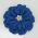 Blue Satin Flower Pin