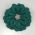 Green Satin Flower Pin