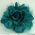 Teal Color fabric flower