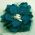 Teal fabric flower