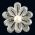 Rhinestone brooch with center pearl