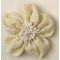 Linen Flower pin