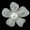 Flower Pearl  Brooch