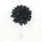 Black Flower Lapel Pin