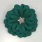 Green Satin Flower Pin