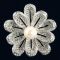 Rhinestone brooch with center pearl